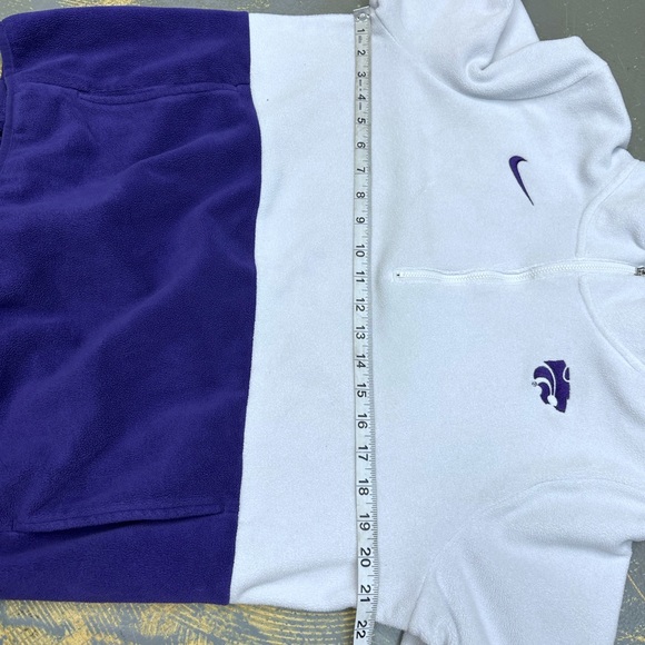 Nike Kansas State Wildcats 1/4 Zip Crew Neck Sweater AR8163-100 Large Purple - Picture 5 of 8